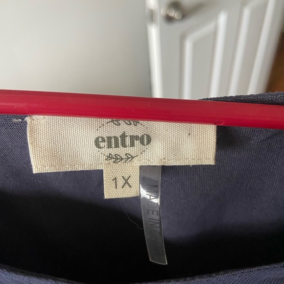 Dusty Blue Pleated Sleeve Blouse - Picture 2 of 3